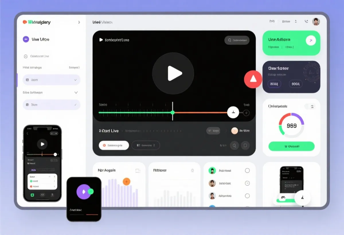 视频直播与实时数据展示示意图
